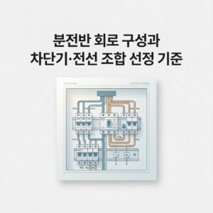 ai thumbnail minimal 분전반 회로 구성과 차단기·전선 조합 선정 기준 1788455934