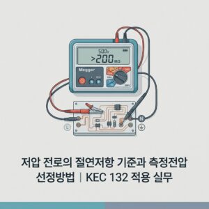 ai thumbnail minimal 저압 전로의 절연저항 기준과 측정전압 선정방법｜KEC 132 적용 실무 1789736992
